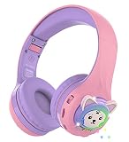 Riwbox Kids Headphones, Baosilon CB-7S Cat Kids Toddler Headphones with LED Light, 75/85/95dB Volume