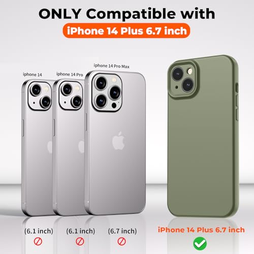 Coque iPhone 14 Plus silicone anti-choc vert protège objectif photo - 2