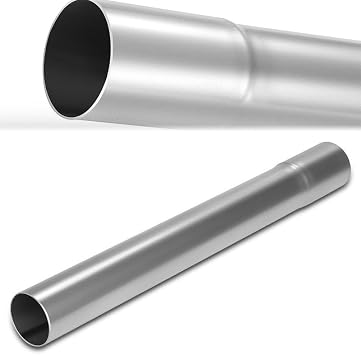 Universal 2.0 Inch Exhaust Pipe Custom with Flared End Steel Mandrel Bent Fit for Performance Exhaust Fabrication Mild Steel, 2.0 Inch Straight