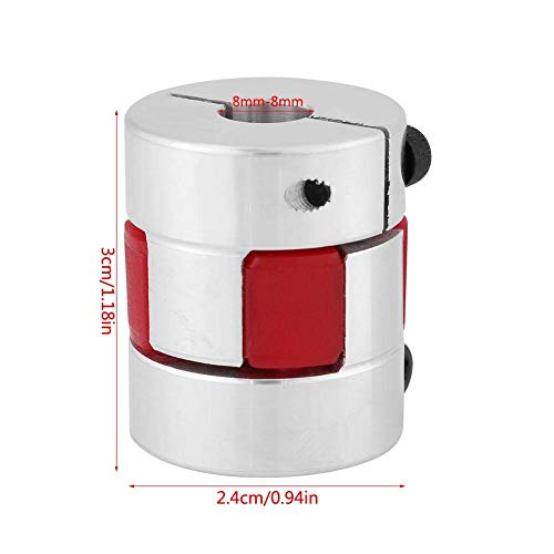 Wellenkupplung 8mm bis 12mm Wellen Pflaume Elastischer Kupplungskoppler Aluminiumlegierungs Pflaumen Verbindungswelle für Schrittmotor 8mm