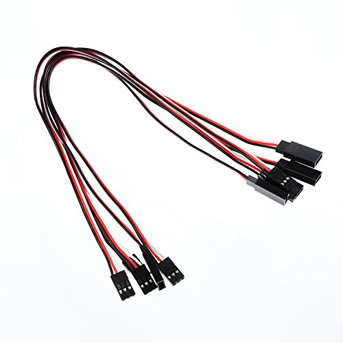 Tecunite 20 Pieces 3-Pin Servo Extension Cable Wire Cord Female To Male Rc Servo Extension Cord Wire Connectors For Servo Extension Connection Control Board Remote Control Parts(5 Sizes) #TOP4