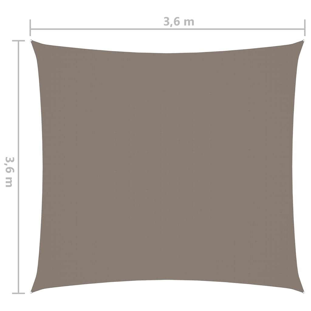 Tenda da sole quadrata, protezione solare, impermeabile, impermeabile, per giardino all'aperto, con corde e kit di fissaggio, 3-7 x 3-7 m, tessuto Oxford