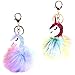Luxshiny 2 Stück Plüsch-Einhorn-Schlüsselanhänger, niedlich, flauschig, Einhorn-Schlüsselanhänger für Damen, Taschen-Zubehör