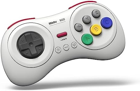 8Bitdo M30 Bluetoothゲーミングコントローラー6ボタンゲームパッド NS Switch/Switch 2 Windows Android macOS Steam Respberry Pi用 (White)