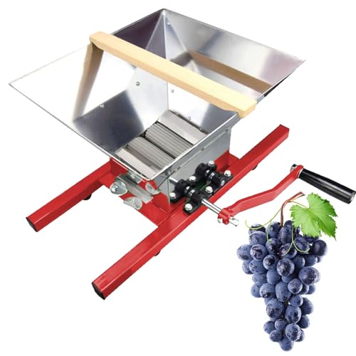 ❤ Grande capacità: tritafrutta manuale con tramoggia extra-large che può contenere fino a 7 l/1,8 galloni di frutta. Il design efficiente può lavorare 35-45 kg di frutta all'ora, risparmiando tempo e fatica. Ideale per la vinificazione e l'estrazione del succo, la spaziosa tramoggia consente di lavorare più frutta in meno lotti.