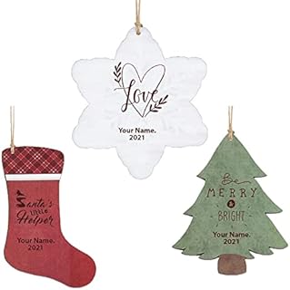 Personalized Name Christmas Ornaments | Personalized Ornaments | Custom Christmas Ornament | Personalized Glitter Ornament | (Custom Christmas Ornaments - Set of 3)