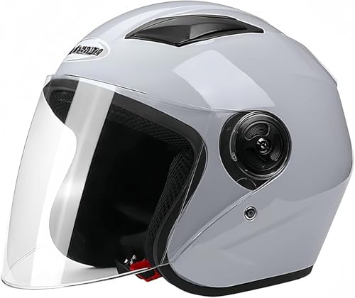 Casco de media motocicleta contra deslumbramientos casco abierto 3/4 gris urbano