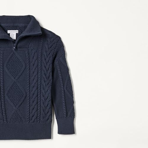 Jersey de punto cable niño de corte holgado suave que no pica con cierre corto 2