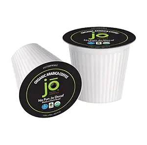 NO FUN  DECAF: 24 Cups Organic Keurig Compatible Pods, Medium/Dark Roast