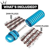 Peaty's Holeshot Tubeless Tyre Puncture Plugger Kit - Single-Sided Fork for Rapid Bike Puncture Repair, 3mm & 1.5mm Tyre Repair Plugs, For MTB, Road & XC Bike Tyres, Bicycle Tools and Kits, Bourbon - Image 2