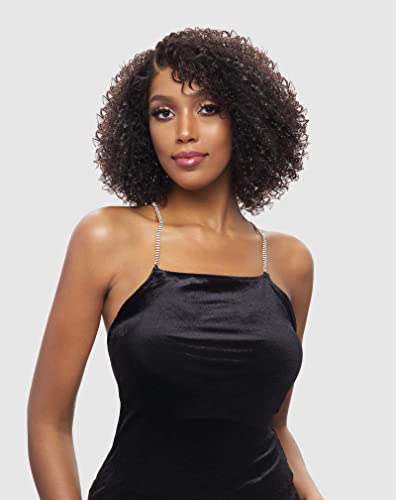 Vanessa Brazilian Human Hair Wig Lace Front Tops J-Part Medium Length Curly Style - Tjh Daina (Natural) #TOP3