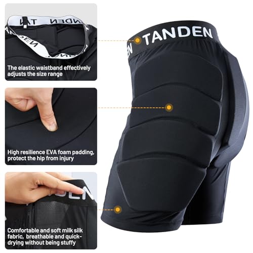Tanden Padded Shorts Hip Impact Shorts Tailbone Protector Pad for Snowboarding Pads, Snowboard Butt Pad for Skating Ski Skateboarding Ice Figure Skating Crash Pads S by Tanden - Used condition - Image 4
