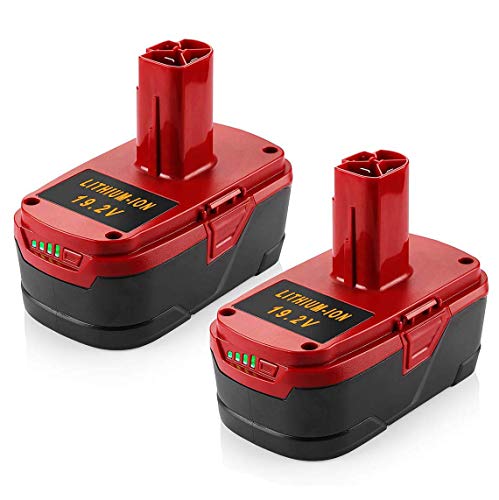 2Pack 6.0Ah 130279005 Battery for Craftsman 19.2Volt DieHard XCP 1323903 130211004 11045 315.115410 315.11485 C3 Lithium ion Batteries