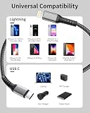 Kabel USB C do Lightning 2m zestaw 2szt,certyfikat MFi kabel do ładowania iPhone'a USB C do Lightning kabel do ładowania do iPhone'a 14/13/12/11/Pro/Pro Max/Mini/XR/XS/XS Max/X/8/7/6/6s/Plus/iPad