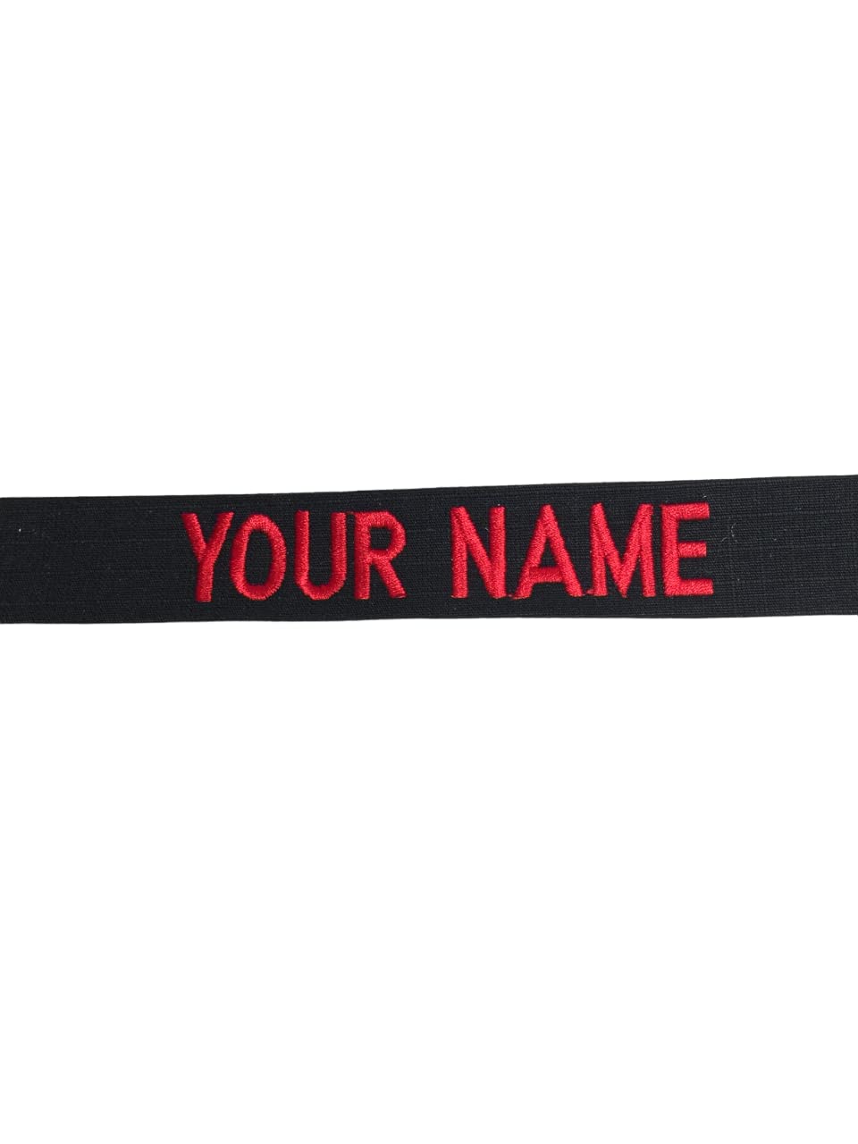 Custom Black Name Tape, with Fastener or Sew-On, Branch Tape (Without Fastener, Black)