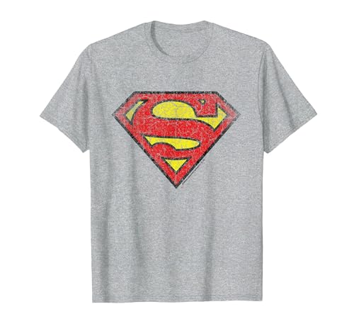 Image of Superman Faded Logo T-Shirt, Men, Heather Grey, 4X-Large