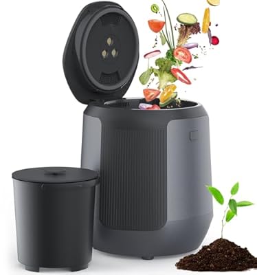 Seyanke Electric Kitchen Composter, 4.2L Smart Countertop Food Recycler with Charcoal System, Indoor Compost Bin for Home Waste, Quiet & Easy to Use, Eco-Friendly Waste Solution