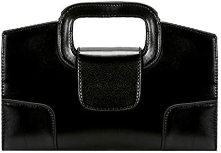ZLMBAGUS Women Vintage Flap Tote Top Handle Satchel Handbags PU Leather Clutch Purse Casual Messenger Chain Shoulder Crossbody Bag Black
