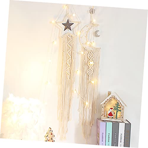 Aros de metal para atrapasueños resistentes con formas de luna y estrella para macramé 7