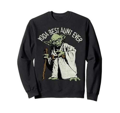 Sweatshirt Star Wars Yoda Best Aunt avec portrait imprimé