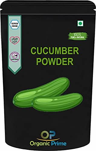 Organic Prime Cucumber Powder Food | Juice| Food Grade | for Skin & Face - 200 GM By Organic Prime