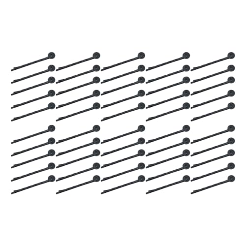 50 Pcs Black Hair Bobby Pins Hair Clips with Blank Round Tray Hair Pins Hairpin Cabochons Bases Hair Styling Pins for DIY Crafts Hair Accessories(ZS642)