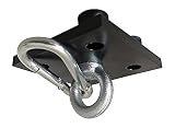 Profi Boxsack Halterung, Deckenhalterung für Boxsäcke im Profibereich, Pulverbeschichtet, inkl. Karabinerhaken (Schwarz)