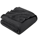 EHEYCIGA Fleece Blanket Dark Grey Throws for Sofas Large Fluffy Warm Soft Blanket for Bed Settees Armchairs, Fit All Season, Queen, 220x240cm
