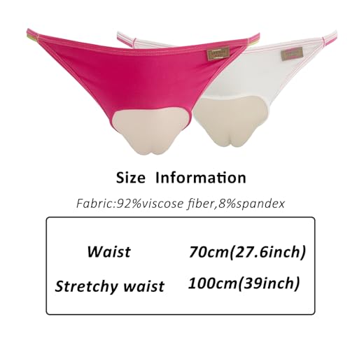HAVBX Gaff Culotte pour Homme Sissy Cachette Slip Crossdressing Tucking Underwear MTF pour Femmes Trans String à Bout de Chameau, Jambe Haute Rose, Taille Unique – vue 5