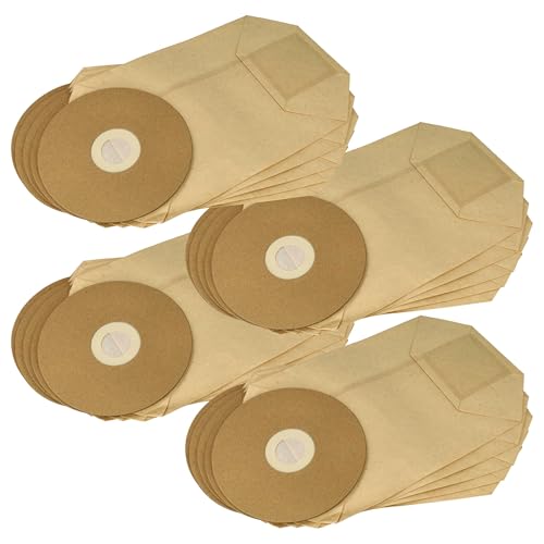 vhbw 20x Staubbeutel kompatibel mit Cleancraft FlexCAT 104 Staubsauger - Papier/Pappe, 22cm x 19cm braun