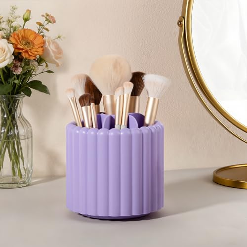 Image of 360 Rotating Pen Holder for Desk Removable Pencil Organizer, Purple