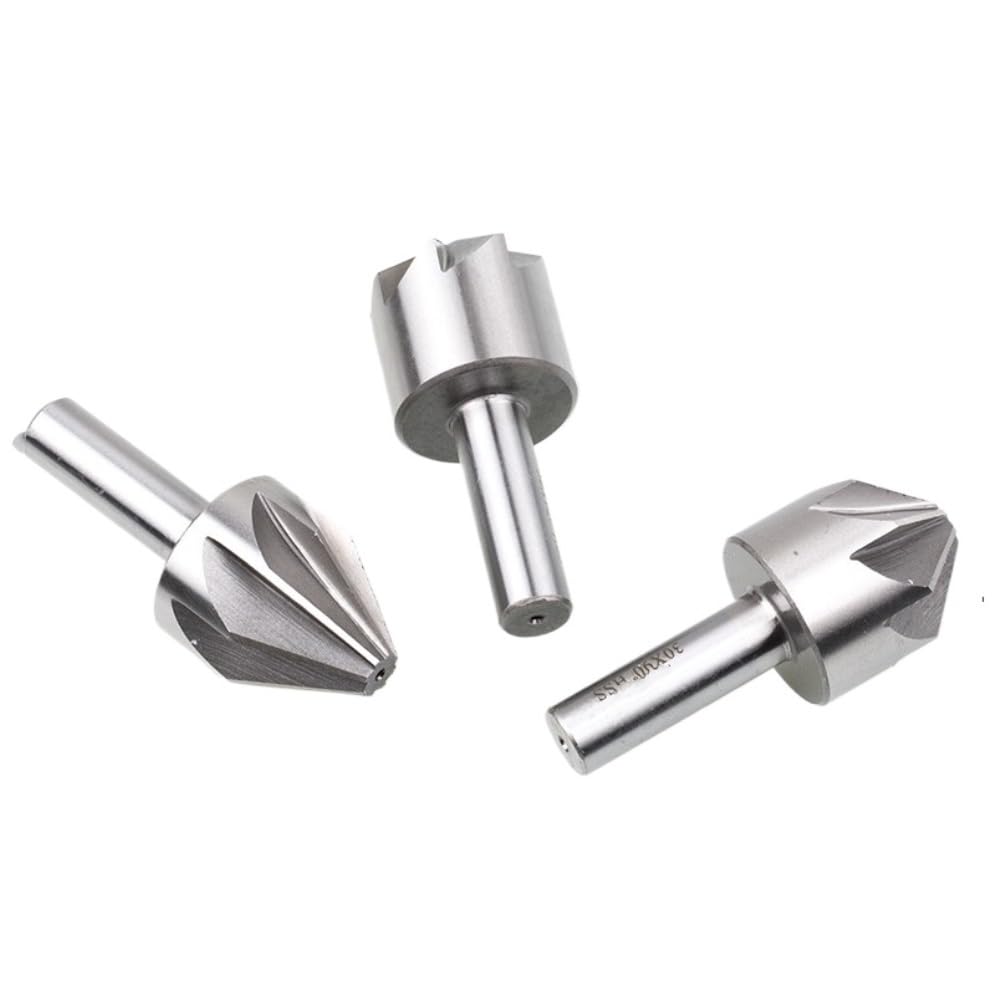Broca de corte de chaflán HSS, broca de fresa de extremo biselado, brocas cónicas multicanal, 1 pieza(45.0MM*90)