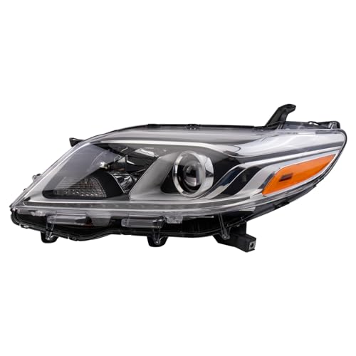 Image of TRQ Driver Side Headlight Assembly Halogen Compatible with 2015-2020 Toyota Sienna With LED Daytime Running Lights TO2502230