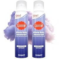 Lume Invisible Spray Deodorant For Women - Whole Body Deodorant Spray - 72 Hr Odor Control - Ozone Friendly, Natural Propellant - Aluminum & Baking Soda Free, Skin Loving - 3.6 ounce (Soft Powder)