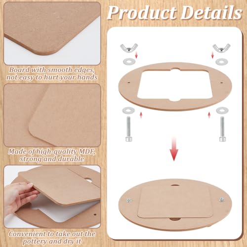 Planche de calage d'argile portable 32cm avec 5 inserts hydrofuges
