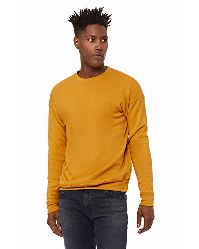 Image of BELLA+CANVAS Unisex Sponge Fleece Drop Shoulder Sweatshirt L Heather Mustard