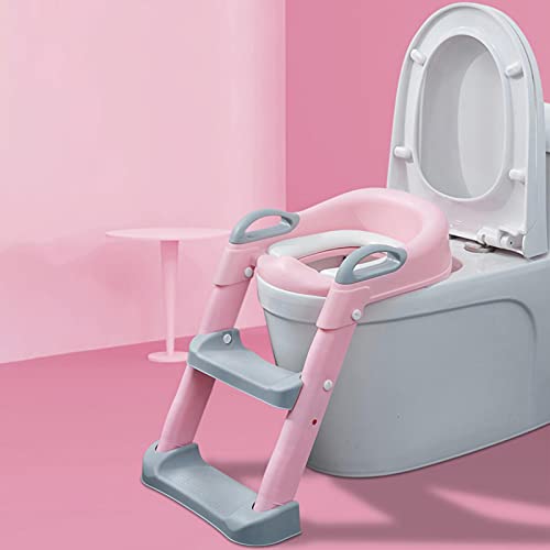 fdsfd Potty Training Toiletbril voor kinderen, toiletbril met trap, ladder extra toilet ladder toilet met antislip… - Afbeelding 4