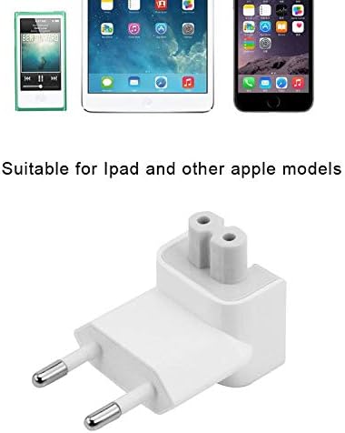 VizGiz 2 Pack US to Europe Plug Converter Travel Charger Adapter Wall Outlet EU European Connector Duck Head for MacBook Mac Pro MBA Retina MagSafe Apple Phone Pad Tablet Mini Air Power Brick
