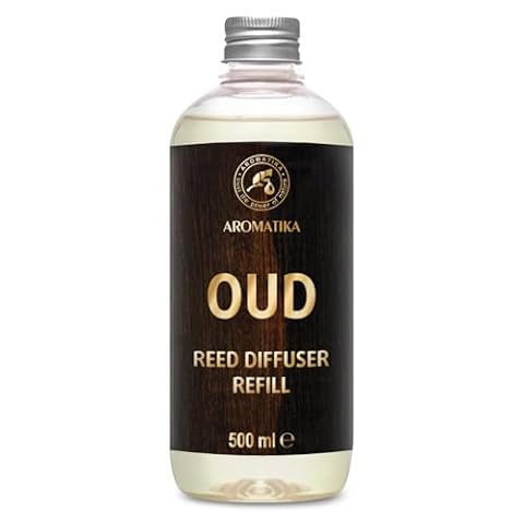 Reed Diffuser Refill Oud 500ml - Scented Diffuser Refill - Home Fragrance - Air Freshener - Aromatherapy - Intense and Long lasting Scent - Home - Office - Club - Boutique