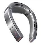 TORRAS COOLiFY Cyber Fold AI Neck Air Conditioner, Ultimate Cooling Max Cooling Area Neck Fan, Adjustable Strong Wind Neck Cooler for Neck & Face, Rechargeable Portable for Travel Outdoor, Titanium