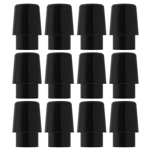 ECSiNG 12Pcs Golf Ferrules Iron Rod Rubber Sleeve Rubber Ring 0.370 Inch Compatible with PXG 0211 0311 GEN2 GEN3 GEN4 GEN5 9.4x14/7x14mm Black