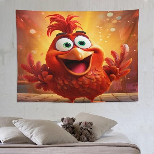 Tapisserie coq tenture murale esthétique tapis mural salon PAZZK