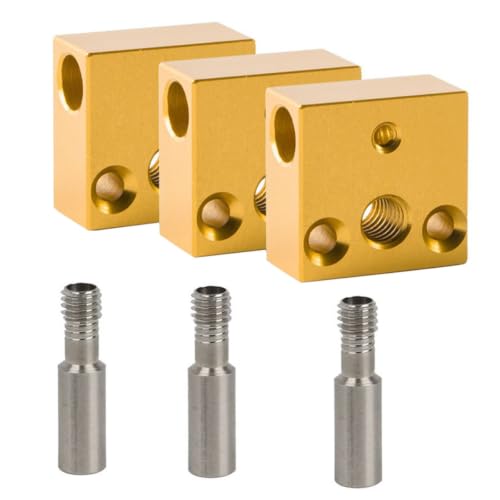 TOPPERFUN Printer Heating Block Printer Heater Block Stainless Steel Throat Tube Accessories for Ender