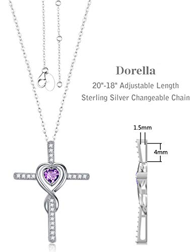 February Birthstone Necklace For Women Birthday Gifts For Wife Mom Amethyst Necklace Love Heart Pendant Jewelry Sterling Silver #TOP3
