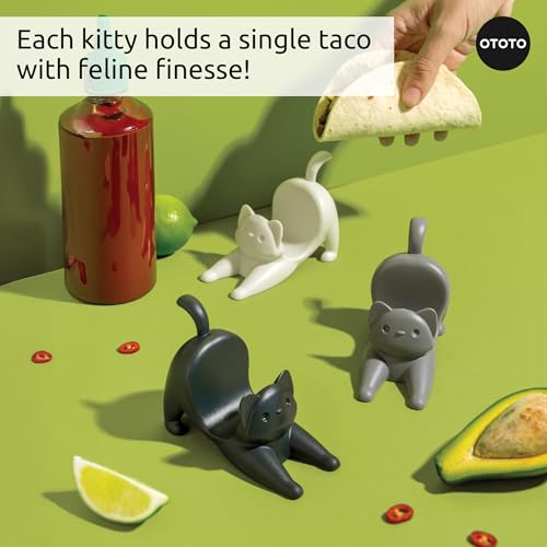 image for NEW - OTOTO Catos Taco Holder Set of 3 - Taco Shell Holder, Taco Stand