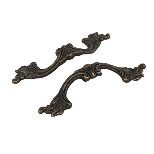 Uxcell Drawer Dresser Cabinet 115X23X28Mm Vintage Style Screw Mounted Pull Handles 6Pcs #TOP1
