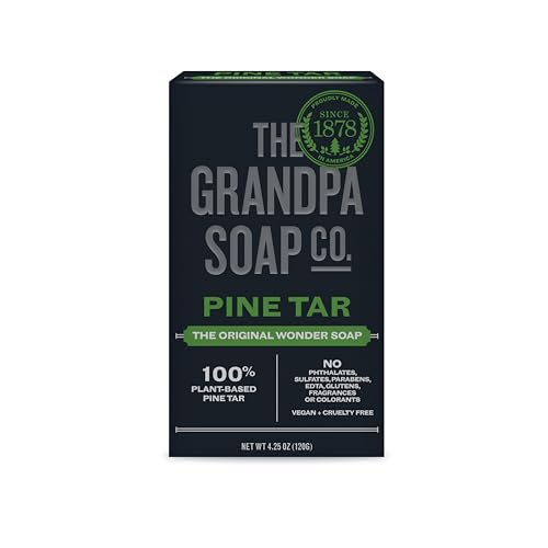 The Grandpa Soap Company Brands Pine Tar Soap, Large, 1 Bar Soap