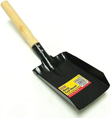SDMAX BBQ Grill Ash Pan Metal Dustpan Carbon Steel Ash Coal Fireplace Shovel Charcoal Grill Accessories Garden Hand Tools WITH HAND BRUSH INCLUDED