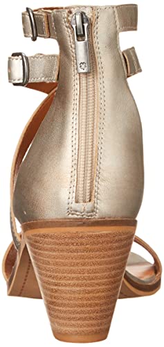 Lucky Brand Womens Ankle-Strap Heeled Sandal, Platinum, 8.5 Us #TOP2