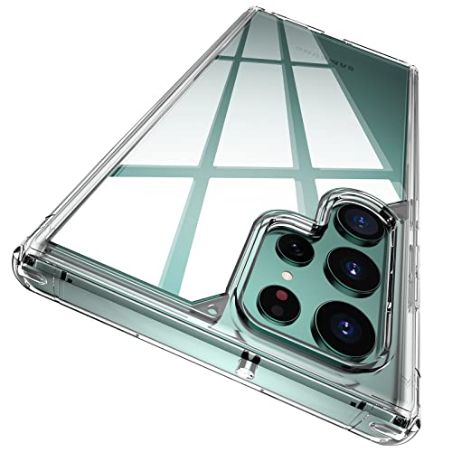 TAURI Shockproof Samsung Galaxy S22 Ultra Case, [Military Grade Protection] S22 Ultra Case, Crystal Clear Soft Slim Protective Silicone Cover Designed for Galaxy S22 Ultra 5G Case 6.8